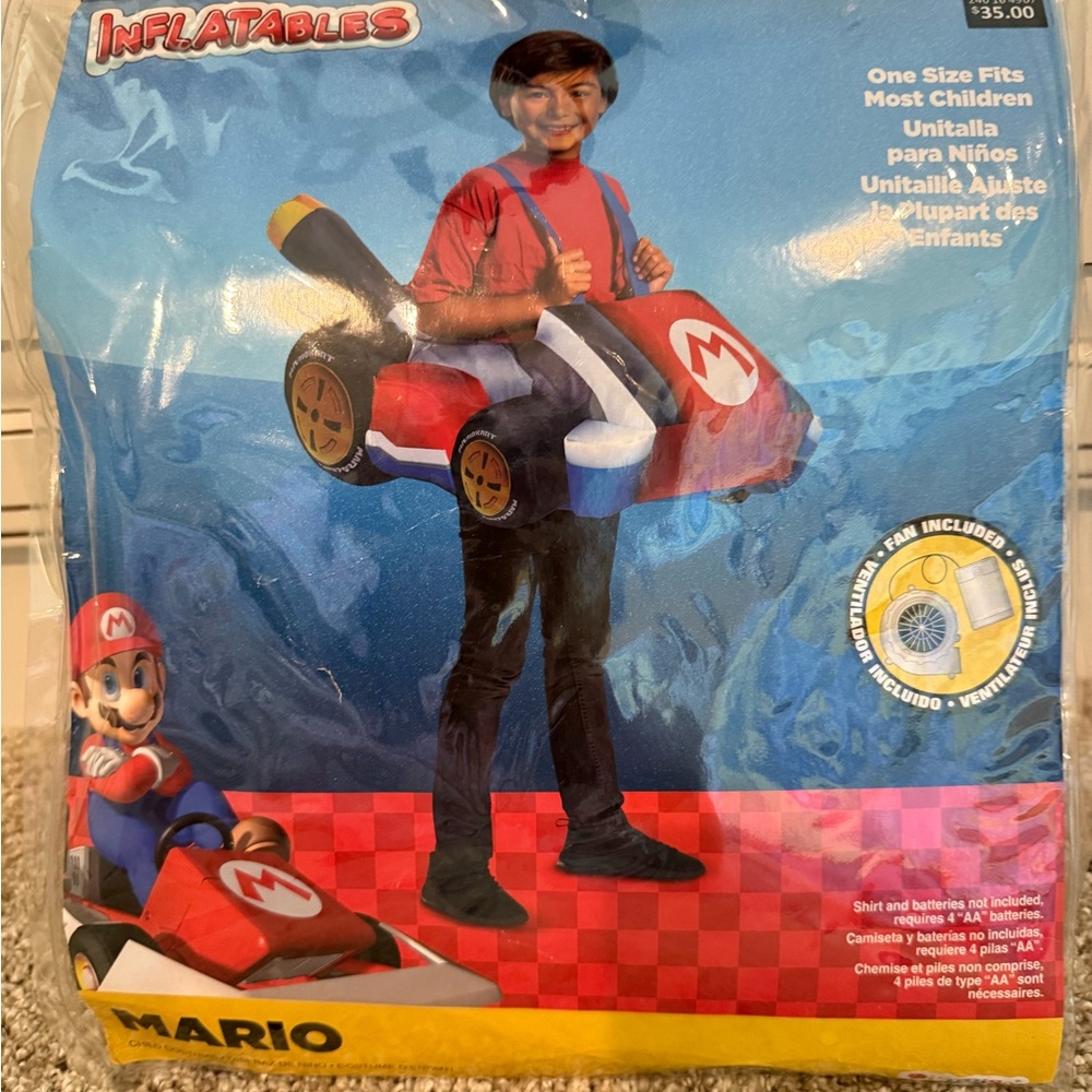 Inflatable MarioKart Costume for Kids - one size fits most